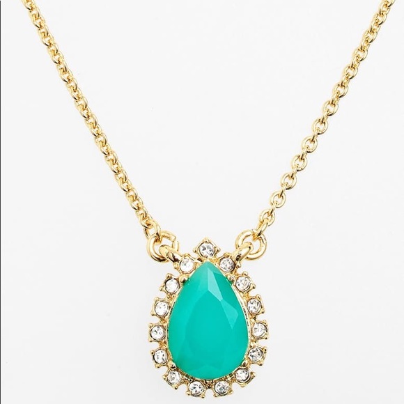 Kate Spade ♠️ NWT Teal Tear Drop Pendant Necklace - Picture 4 of 6